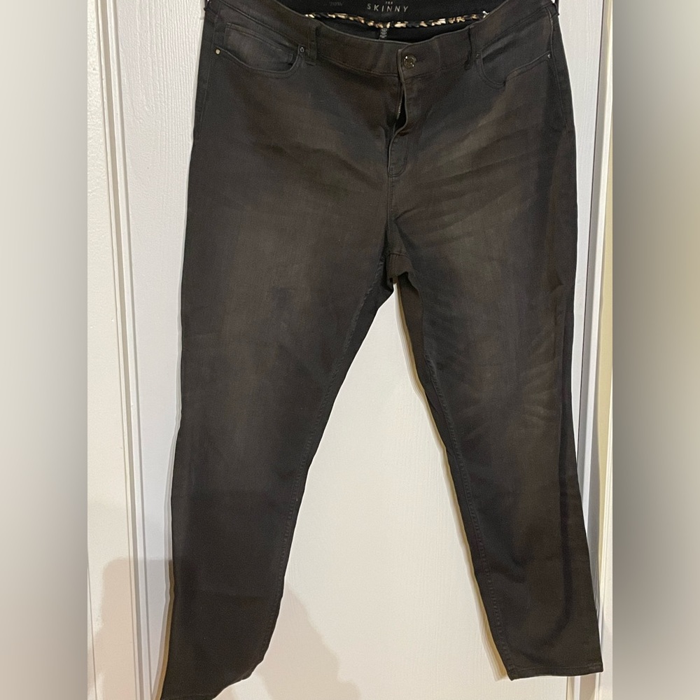 Distressed stretch black jeans White House Black Market